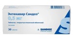Энтекавир Сандоз, таблетки покрытые оболочкой пленочной 0.5 мг 30 шт