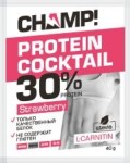 Протеиновый коктейль, Champ! (Чамп!) 40 г 30% протеина на фруктозе клубничный