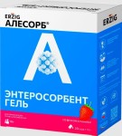 Алесорб энтеросорбент гель эрциг, гель для приема внутрь 10 г 20 шт БАД с янтарной кислотой клубника пакетики