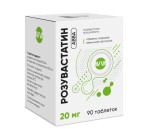 Розувастатин АВВА, таблетки покрытые пленочной оболочкой 20 мг 90 шт