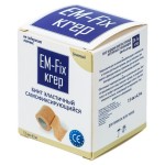 Бинт медицинский эластичный фиксирующий, р. 7.5смх4.5м EM-Fix Krep ЕМ-Фикс креп когезивный бежевый