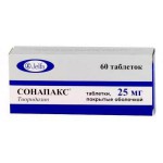 Сонапакс, таблетки покрытые оболочкой 25 мг 60 шт