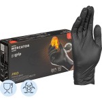 Перчатки хозяйственные нитриловые, GoGrip (ГоуГрип) р. L 25 шт особопрочные неопудренные пара черные