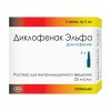 Диклофенак Эльфа, раствор для внутримышечного введения 25 мг/мл 3 мл 5 шт