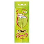 Станок для бритья для женщин, Bic (Бик) 2 шт Пьюр 3 леди