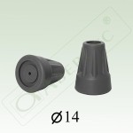 Наконечник для трости и костылей, р. 14 мм 1 шт арт. Нк14/С серый