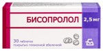 Бисопролол, таблетки покрытые пленочной оболочкой 2.5 мг 30 шт