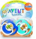 Соска-пустышка силиконовая, Avent (Авент) 2 шт арт. 84790 мишки с 6 мес.