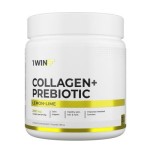 Коллаген с пребиотиком, 1WIN (1ВИН) порошок 180 г БАД с пребиотическими пищевыми волокнами лимон-лайм банка